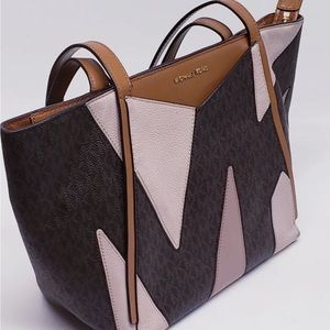 Michael Kors Whitney Logo Cutout Tote Purse Shoulder Bag